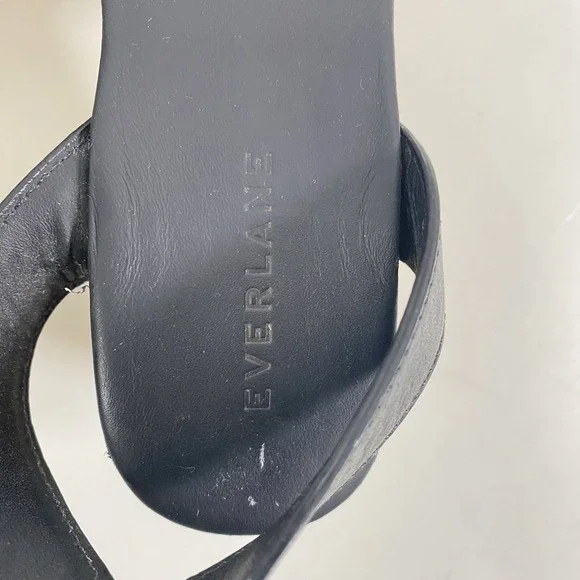 Everlane Shoes Womens Size 7 Sandals Clogs Platform Wooden Heel Buckle‎ Leather - Picture 10 of 15